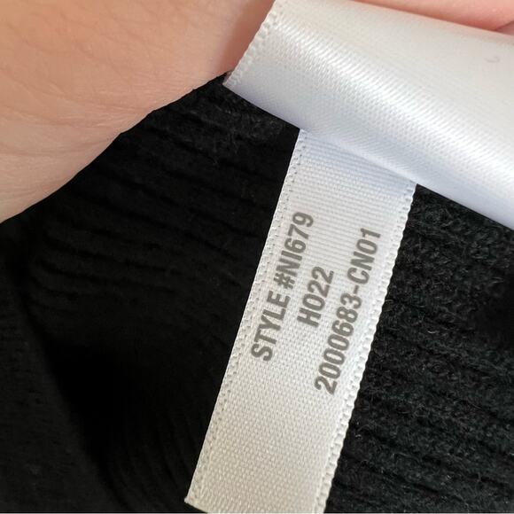 Madewell Henley Sweater Midi Dress in True Black - Picture 7 of 7